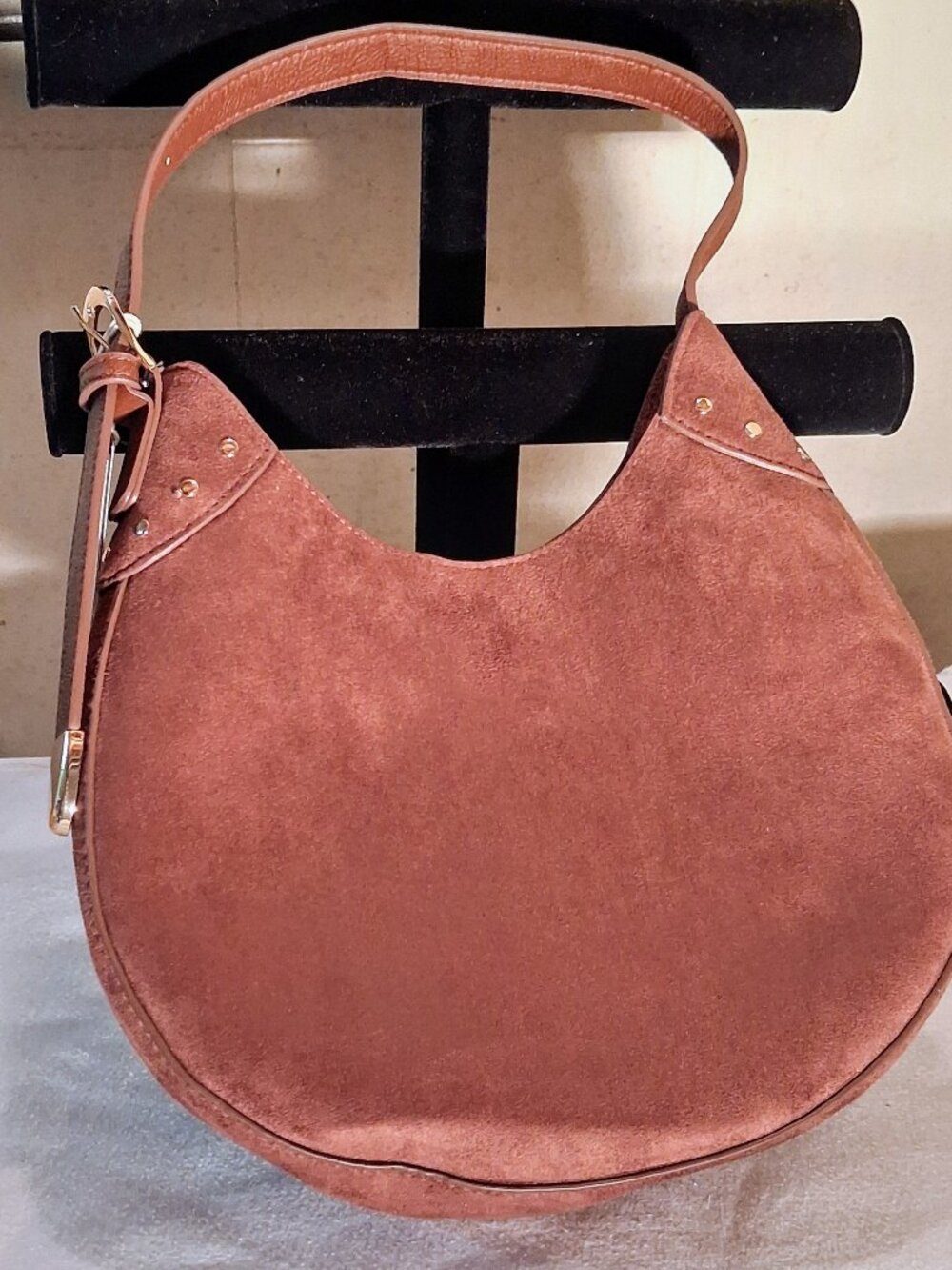 Brand New with Tags (NWT) - Universal Thread Faux Suede Brown Hobo Purse - Picture 2 of 8